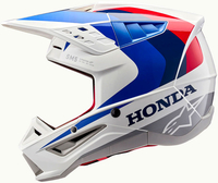 Alpinestars S-M5 Honda,  motocross helmet,  color: White/Blue/Red,  size: S