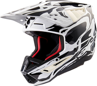 Alpinestars S-M5 Mineral,  motocross helmet,  color: Matt Black/White/Dark Grey,  size: S
