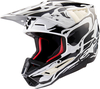 Alpinestars S-M5 Mineral,  motocross helmet,  color: Matt Black/White/Dark Grey,  size: XL