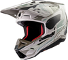 Alpinestars S-M5 Mineral,  motocross helmet,  color: Matt Light Grey/Black/Light Green,  size: M