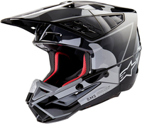 Alpinestars S-M5 Rover 2,  motocross helmet,  color: Black/Silver,  size: XS