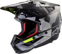 Alpinestars S-M5 Rover 2,  motocross helmet,  color: Dark Grey/Silver/Neon-Yellow,  size: XL