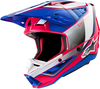 Alpinestars S-M5 Sail,  motocross helmet,  color: White/Pink/Blue/Black,  size: XL