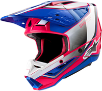 Alpinestars S-M5 Sail,  motocross helmet,  color: White/Pink/Blue/Black,  size: XL