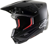 Alpinestars S-M5 Solid,  motocross helmet,  color: Matt-Black,  size: XS