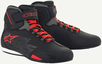 Alpinestars Sektor,  shoes,  color: Black/White/Neon-Red,  size: 11.5 US