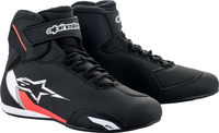 Alpinestars Sektor,  shoes,  color: Black/White/Neon-Red,  size: 9.5 US
