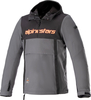 Alpinestars Sherpa Hoodie,  textile jacket,  color: Black/Grey/Neon-Red,  size: 4XL