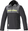 Alpinestars Sherpa Hoodie,  textile jacket,  color: Grey/Black/Neon-Yellow,  size: 3XL