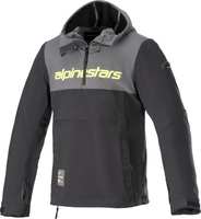 Alpinestars Sherpa Hoodie,  textile jacket,  color: Grey/Black/Neon-Yellow,  size: 3XL