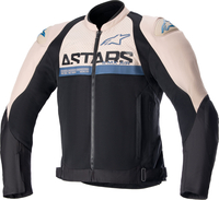 Alpinestars SMX Air,  textile jacket,  color: Black/Beige/Blue,  size: 4XL