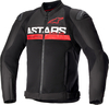Alpinestars SMX Air,  textile jacket,  color: Black/Neon-Red,  size: XL