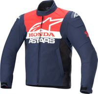 Alpinestars SMX Honda,  textile jacket waterproof,  color: Dark Blue/Black/Light Red,  size: XXL