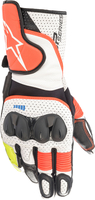 Alpinestars SP-2 V3,  gloves,  color: White/Neon-Red/Black,  size: L
