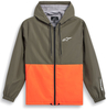 Alpinestars Speeder Windbreaker,  textile jacket,  color: Dark Green/Orange,  size: XXL