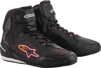 Alpinestars Stella Faster 3 Rideknit,  short boots women,  color: Black/Yellow/Pink,  size: 8 US