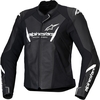 Alpinestars Stella Faster V3,  leather jacket women,  color: Black/White,  size: 40