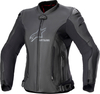 Alpinestars Stella Gp Plus V4,  leather-/textile jacket women,  color: Black/Black,  size: 48