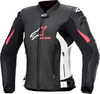 Alpinestars Stella Gp Plus V4,  leather-/textile jacket women,  color: Black/White/Pink,  size: 38