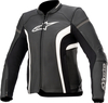 Alpinestars Stella Kira V2,  leather jacket perforated women,  color: Black/White,  size: 38