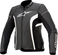 Alpinestars Stella Kira V2,  leather jacket perforated women,  color: Black/White,  size: 38