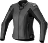 Alpinestars Stella Missile V2,  leather jacket women,  color: Black/Black,  size: 38