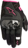 Alpinestars Stella SMX-1 Air V2,  gloves women,  color: Black/Pink,  size: XL
