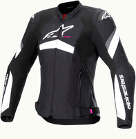 Alpinestars Stella T-GP Plus R V4,  textile jacket women,  color: Black/White,  size: XS