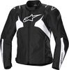 Alpinestars Stella T-Jaws V4,  textile jacket waterproof women,  color: Black/White,  size: XL