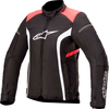 Alpinestars Stella T-Kira V2,  textile jacket waterproof women,  color: Black/Light Red,  size: XXL
