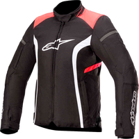 Alpinestars Stella T-Kira V2,  textile jacket waterproof women,  color: Black/Light Red,  size: XXL