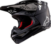 Alpinestars Supertech M10 Flood,  motocross helmet,  color: Black/Matt-Dark Grey,  size: M