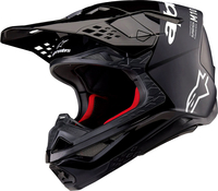 Alpinestars Supertech M10 Flood,  motocross helmet,  color: Black/Matt-Dark Grey,  size: XXL