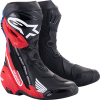 Alpinestars Supertech R Honda,  boots,  color: Black/Light Red/Blue,  size: 42 EU