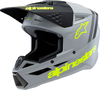 Alpinestars Supertech S-M3 Radium,  motocross helmet youth,  color: Matt Grey/Black/Neon-Yellow,  size: M