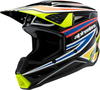 Alpinestars Supertech S-M3 Wurx,  motocross helmet youth,  color: Black/Neon-Yellow/Blue,  size: L