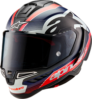 Alpinestars Supertech S-R10 Team,  full face helmet,  color: Black/Neon-Red/Dark Blue,  size: S