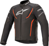 Alpinestars T-Jaws V3,  textile jacket waterproof,  color: Black/Neon-Red,  size: XXL