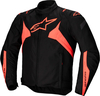Alpinestars T-Jaws V4,  textile jacket waterproof,  color: Black/Neon-Red,  size: XXL