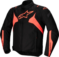 Alpinestars T-Jaws V4,  textile jacket waterproof,  color: Black/Neon-Red,  size: XXL