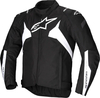 Alpinestars T-Jaws V4,  textile jacket waterproof,  color: Black/White,  size: M