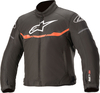 Alpinestars T-Sp S,  textile jacket waterproof kids,  color: Black/Neon-Red,  size: 130