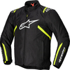 Alpinestars T-SPS V2,  textile jacket waterproof,  color: Black/White/Neon-Yellow,  size: S