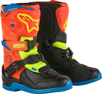 Alpinestars Tech 3S,  boots kids,  color: Neon-Orange/Neon-Yellow/Black/Blue,  size: 11 US