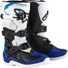 Alpinestars Tech 3S,  boots youth,  color: White/Black/Blue,  size: 8 US