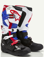 Alpinestars Tech 7 Enduro Drystar Honda S23,  boots waterproof,  color: Black/White/Blue/Light Red,  size: 7 US