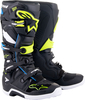 Alpinestars Tech 7 S23,  boots,  color: Black/Blue/Neon-Yellow,  size: 13 US
