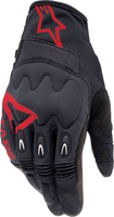 Alpinestars Techdura,  gloves,  color: Black/Red,  size: S