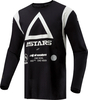 Alpinestars Techdura,  jersey,  color: Black/White,  size: L