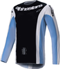 Alpinestars Techstar Melt,  jersey,  color: Black/White/Light Blue,  size: L